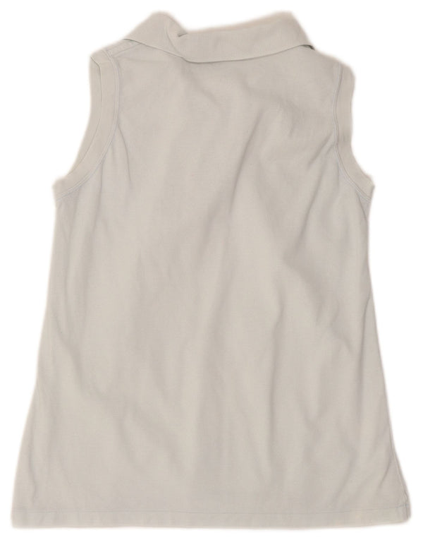 Camisa polo feminina sem mangas Lacoste tamanho 42 grande azul