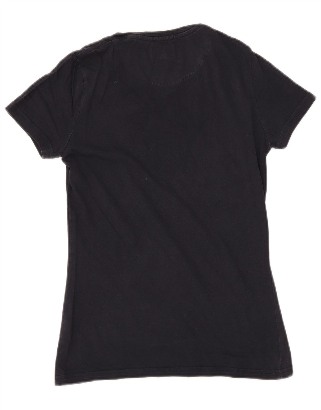 Camiseta feminina JACK WILLS com estampa gráfica UK 6 XS azul marinho algodão