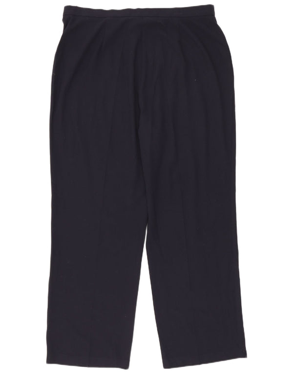 Calça feminina Marks & Spencer Straight Suit Reino Unido 18 XL W35 L27 Azul marinho