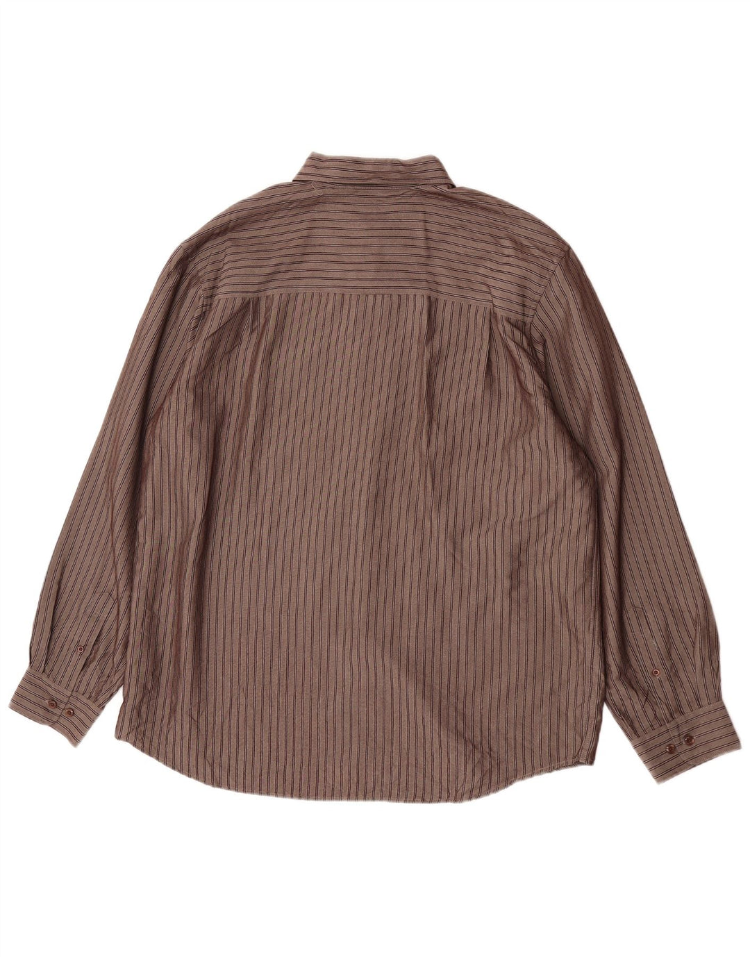 Camisa masculina M&Co XL listrada marrom viscose
