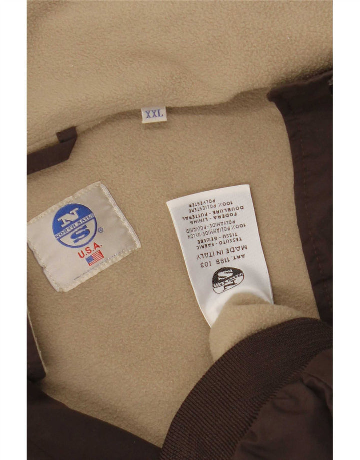 Jaqueta bomber masculina North Sails UK 44 2XL poliéster marrom
