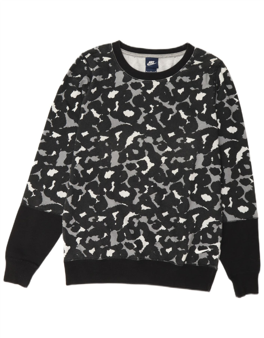 Moletom feminino Nike Jumper UK 14 médio preto com estampa animal