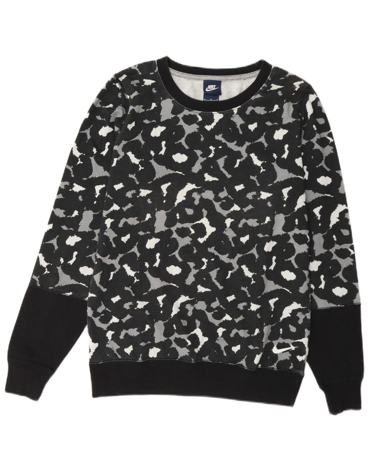 Moletom feminino Nike Jumper UK 14 médio preto com estampa animal