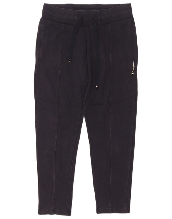 Champion Womens Tracksuit Trousers UK 12 Medium Navy Blue Cotton