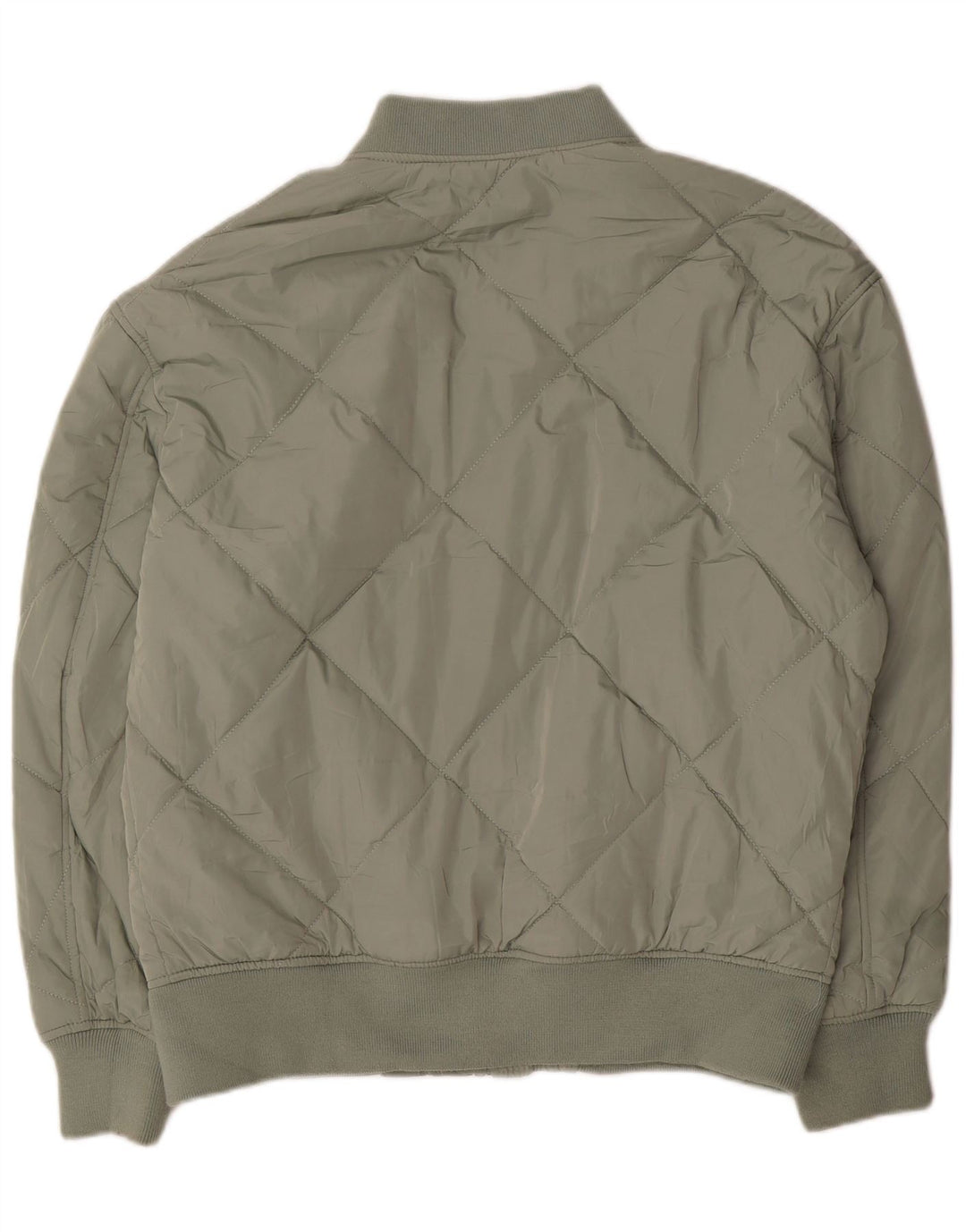 Jaqueta acolchoada masculina Zara UK 40 grande poliéster verde