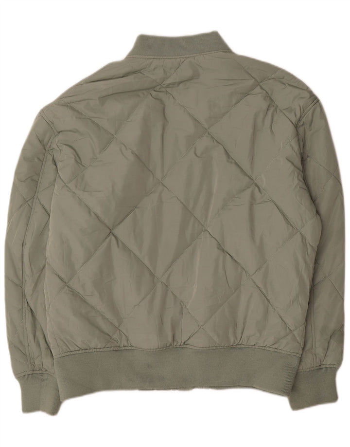 Jaqueta acolchoada masculina Zara UK 40 grande poliéster verde