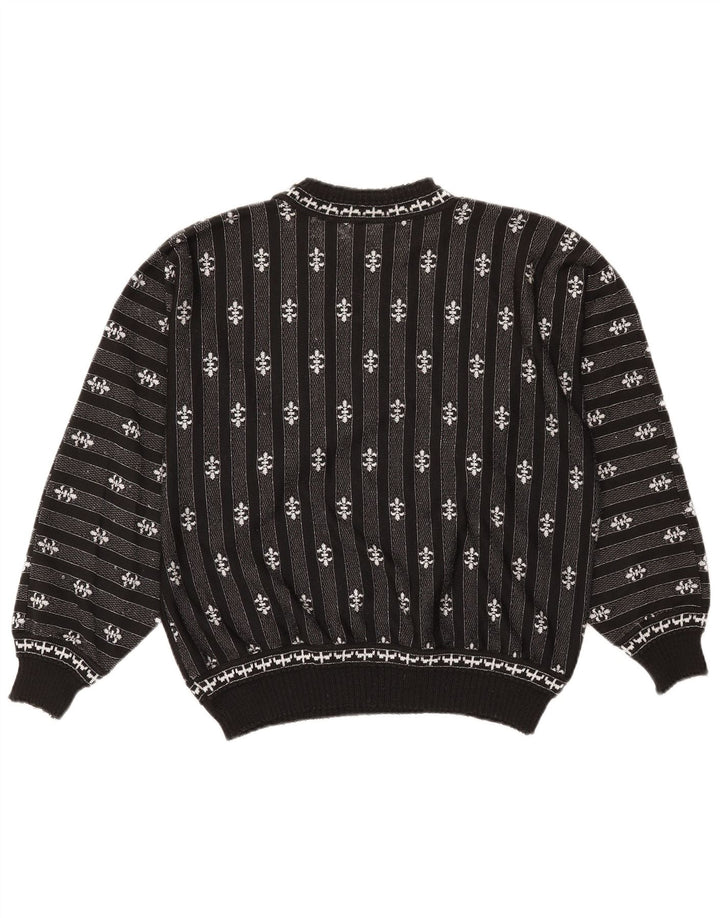 Suéter feminino C&A com gola redonda grande e listrado preto médio UK 14