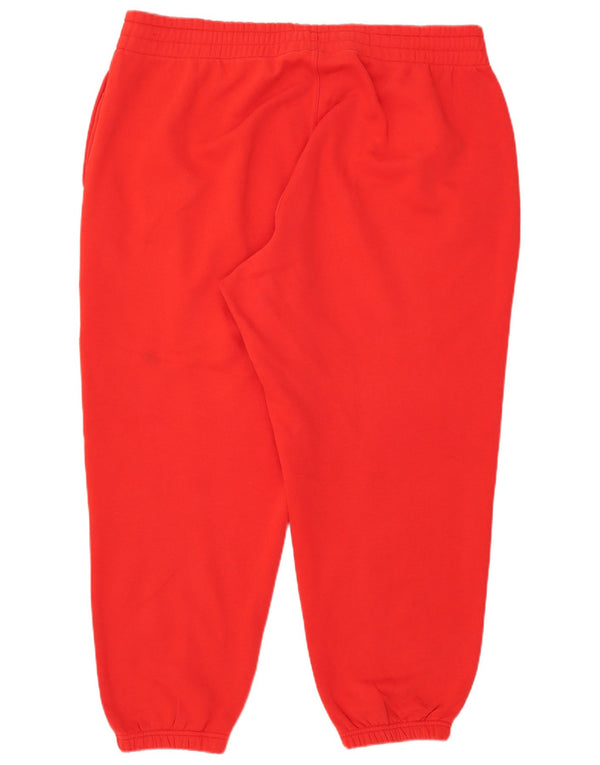 Calça de treino feminina Adidas Joggers UK 24/26 2XL algodão vermelho