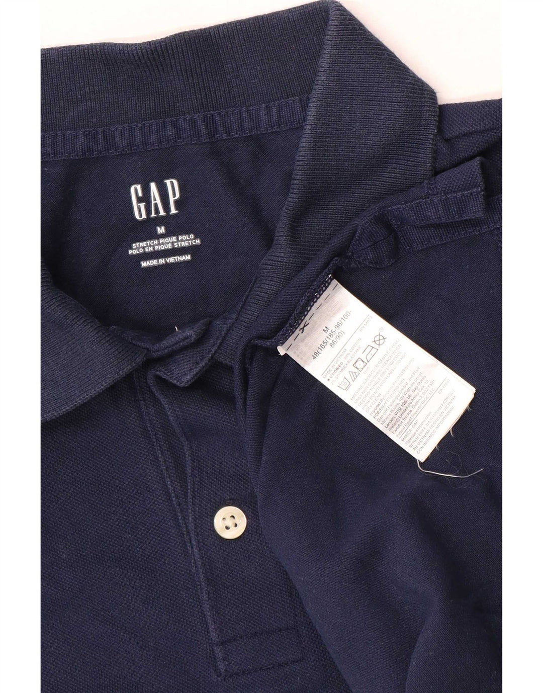 Camisa polo masculina Gap de algodão azul marinho médio