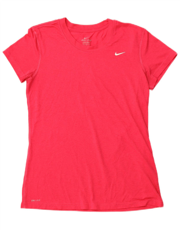 Camiseta feminina NIKE Dri Fit UK 12 médio rosa poliéster