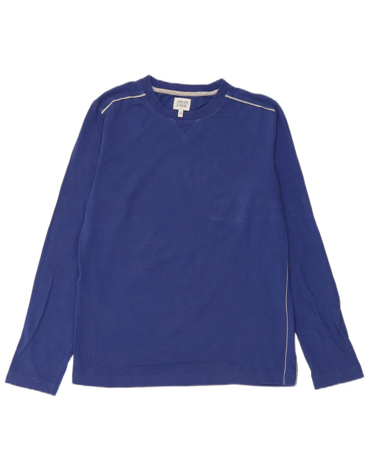 Armani Junior Boys Top manga comprida 13-14 anos azul