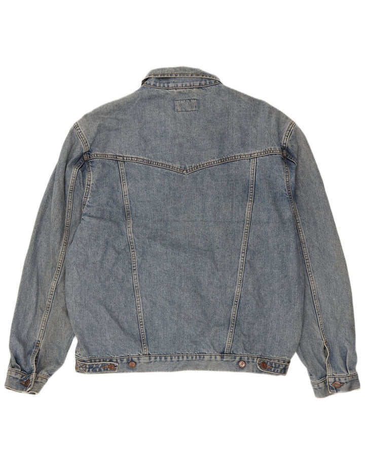 Jaqueta jeans Wrangler masculina UK 42 XL algodão azul
