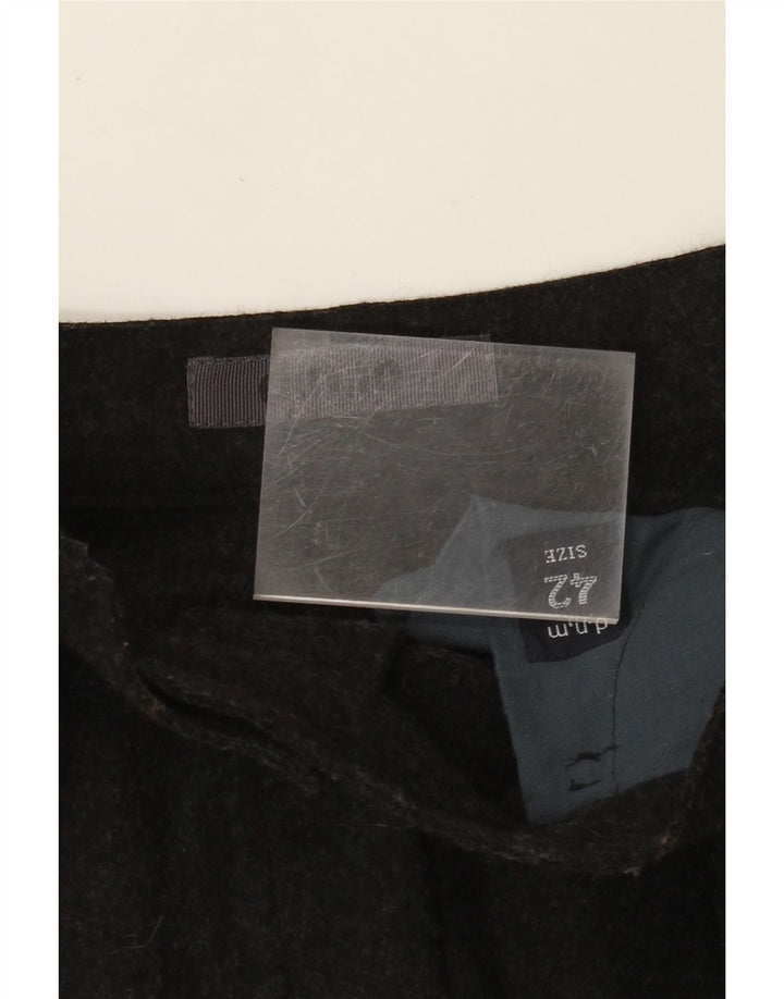 Saia evasê feminina VINTAGE IT 42 médio W26 lã preta