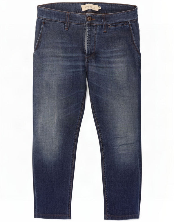 SIVIGLIA Mens Slim Jeans W34 L27 Azul Algodão