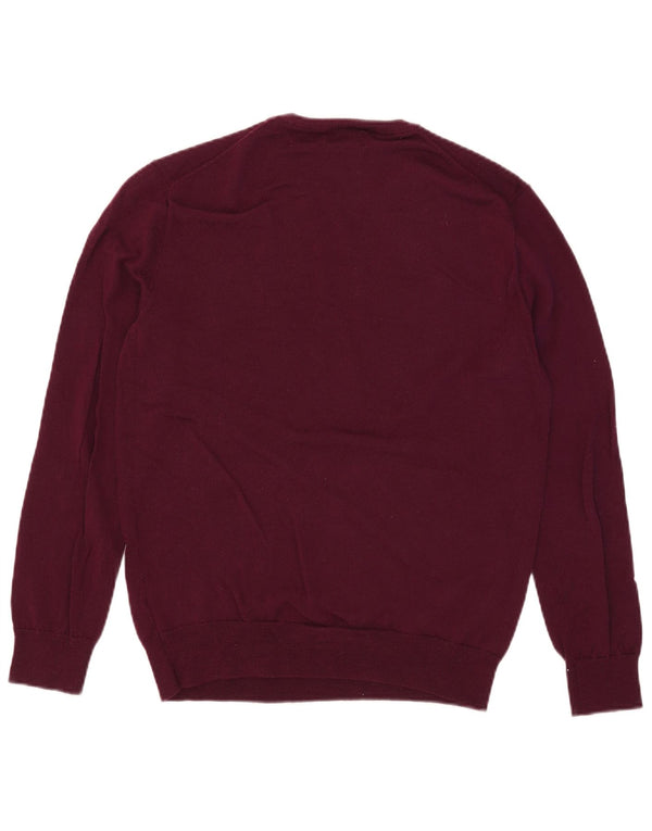 Polo Ralph Lauren Suéter masculino slim fit com gola redonda, médio Borgonha