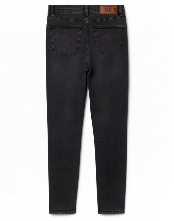 Calça jeans skinny feminina Zara EU 42 grande W32 L27 algodão preto
