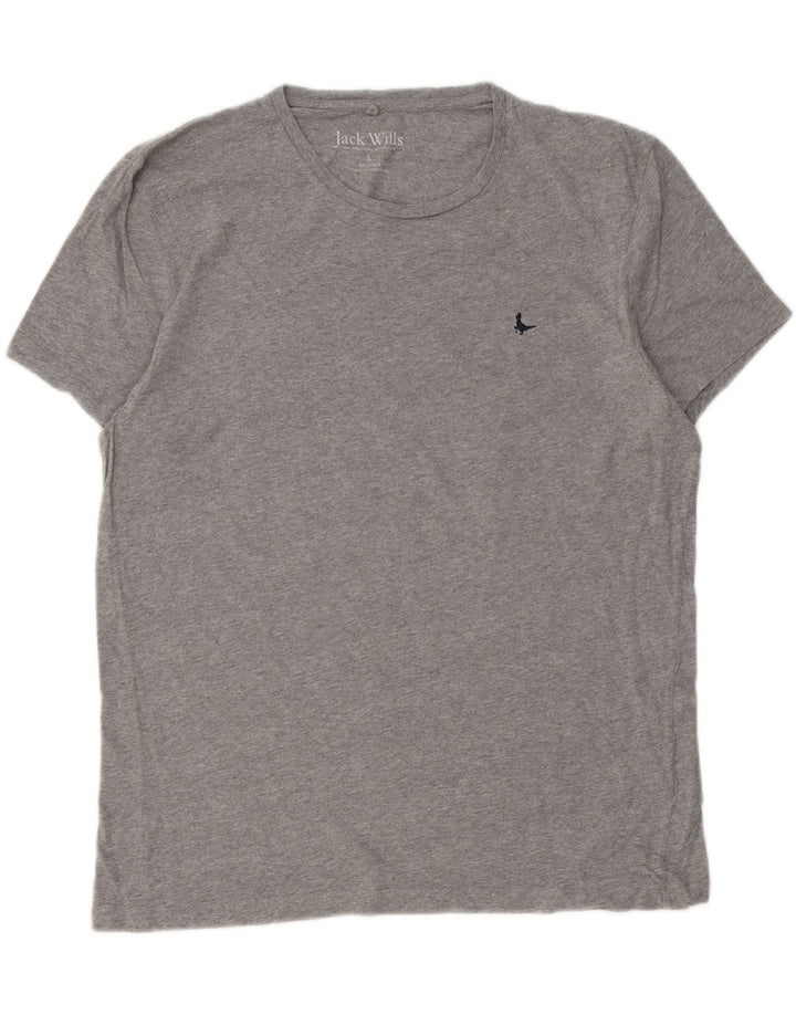 Camiseta masculina Jack Wills grande algodão cinza