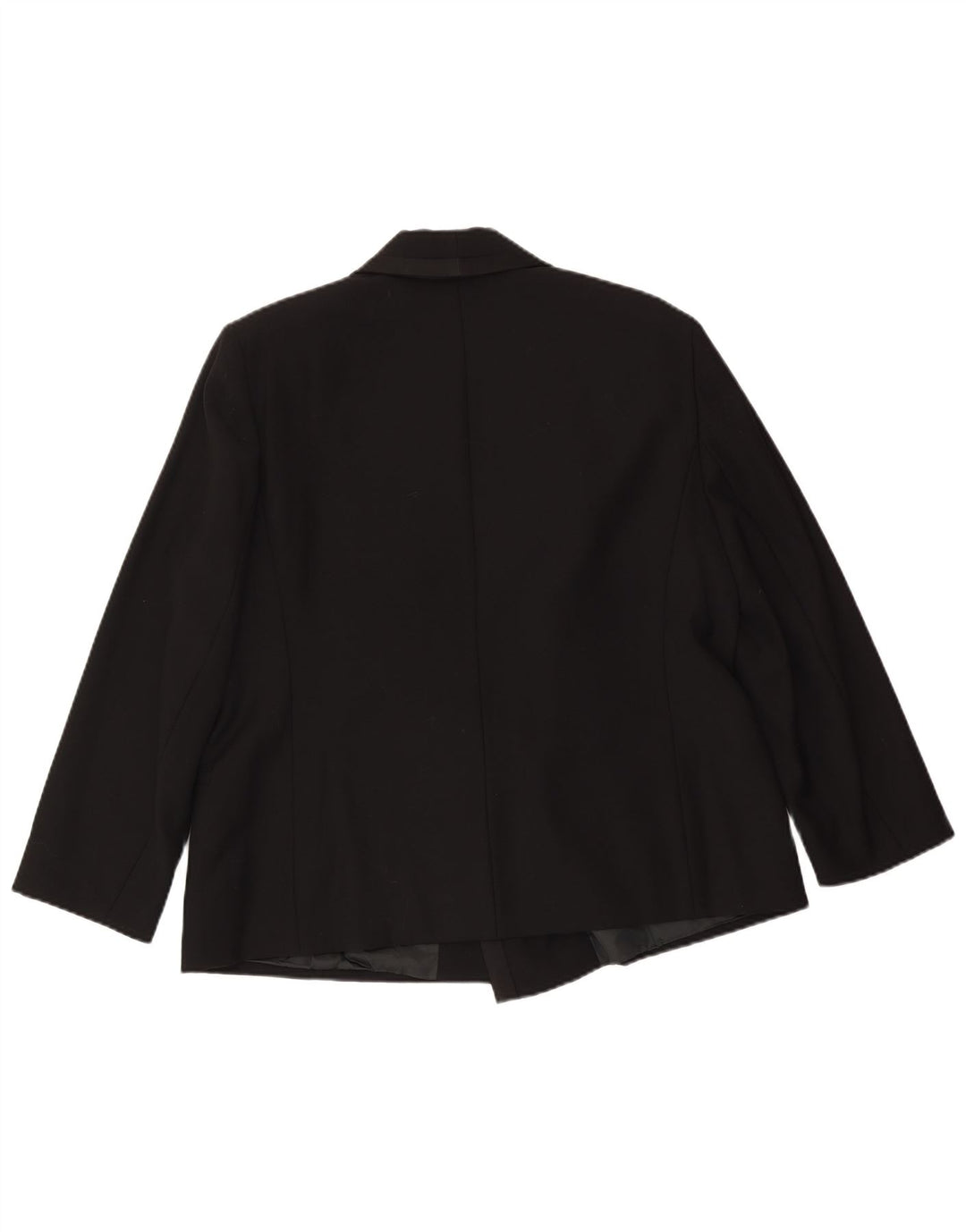 Jaqueta blazer feminina Laura Biagiotti com peito duplo IT 48 XL lã preta