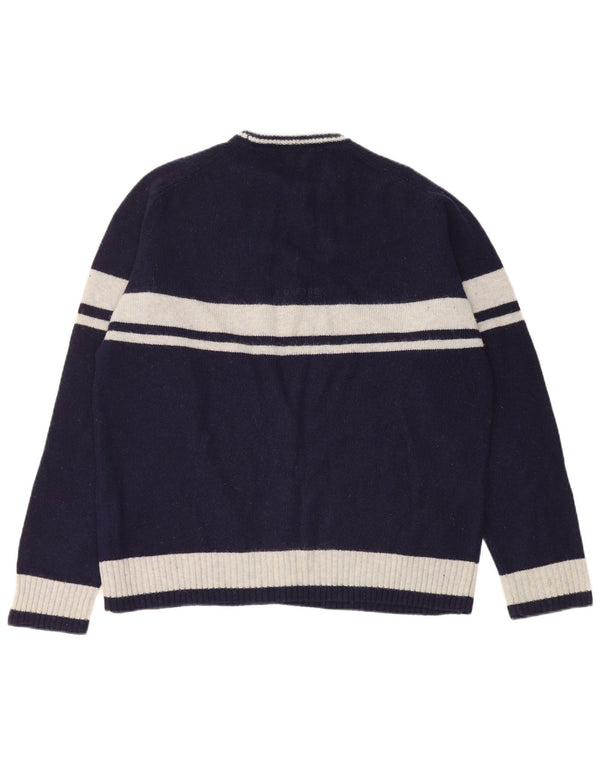 Suéter masculino Ivy Oxford com gola redonda XL azul marinho lã colorblock