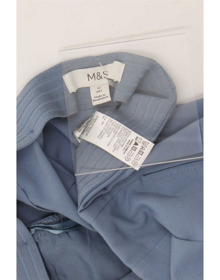 Calças cortadas femininas Marks & Spencer UK 12 médio W30 L24 azul