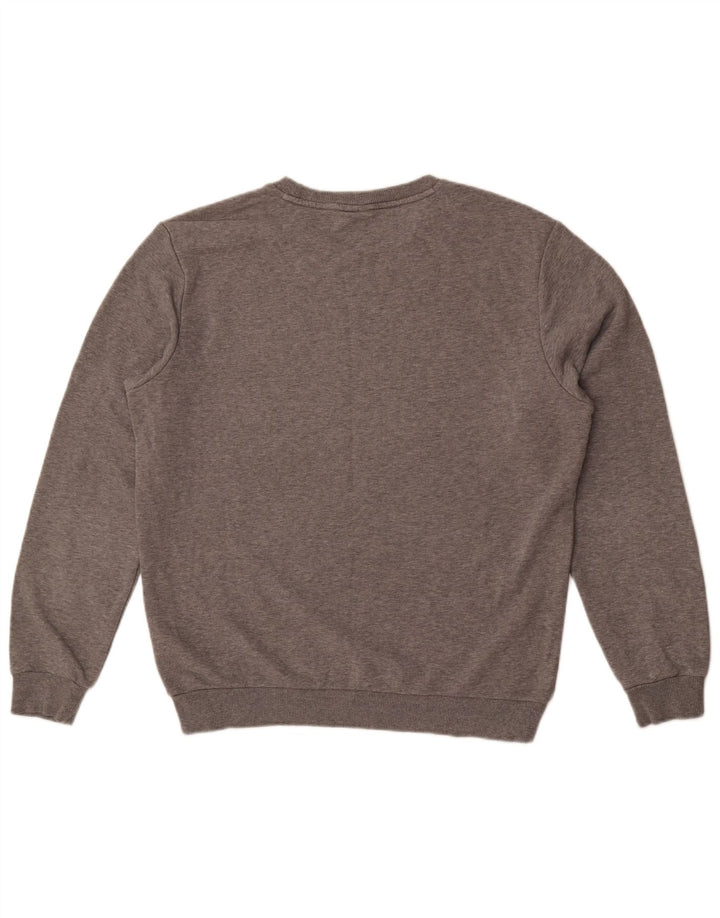 Puma masculino gráfico moletom jumper médio cinza algodão manchado