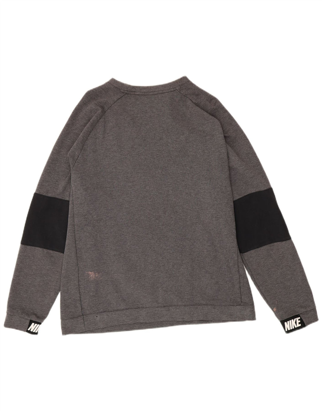 Moletom Masculino Nike com Estampa, Tamanho Large, Bloco de Cores Cinza