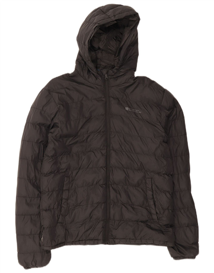 Jaqueta masculina acolchoada com capuz Mountain Warehouse UK 38 nylon preto médio
