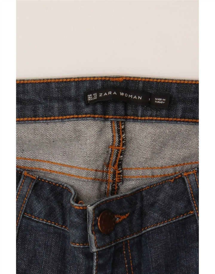 Zara Jeans Slim Feminino EU 46 2XL W36 L28 Azul Marinho