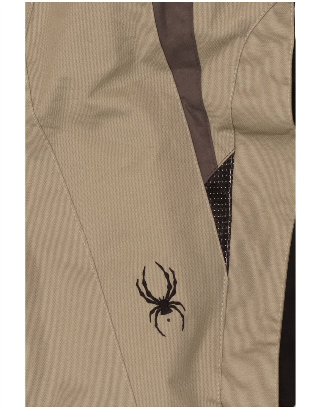 Jaqueta de esqui masculina Spyder UK 40 grande bloco colorido bege