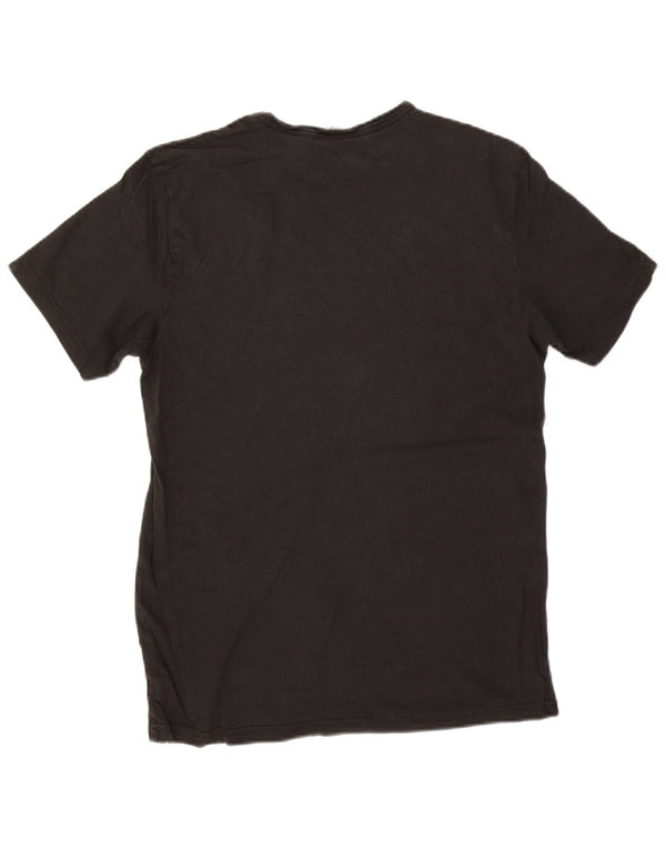 Calvin Klein Camiseta masculina gráfica Top médio algodão preto
