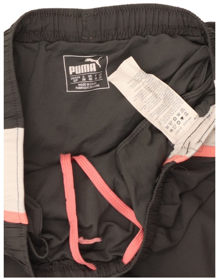 Shorts esportivos femininos PUMA UK 10 pequeno preto colorblock poliéster