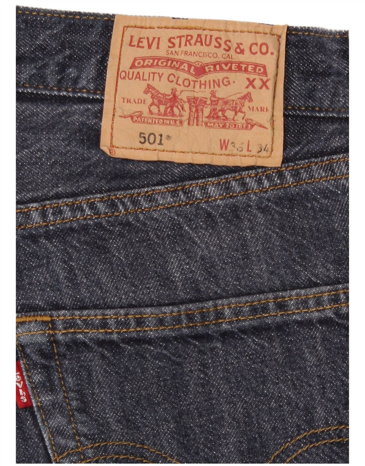 Calça jeans masculina Levi's 501 Straight W36 L28 azul marinho