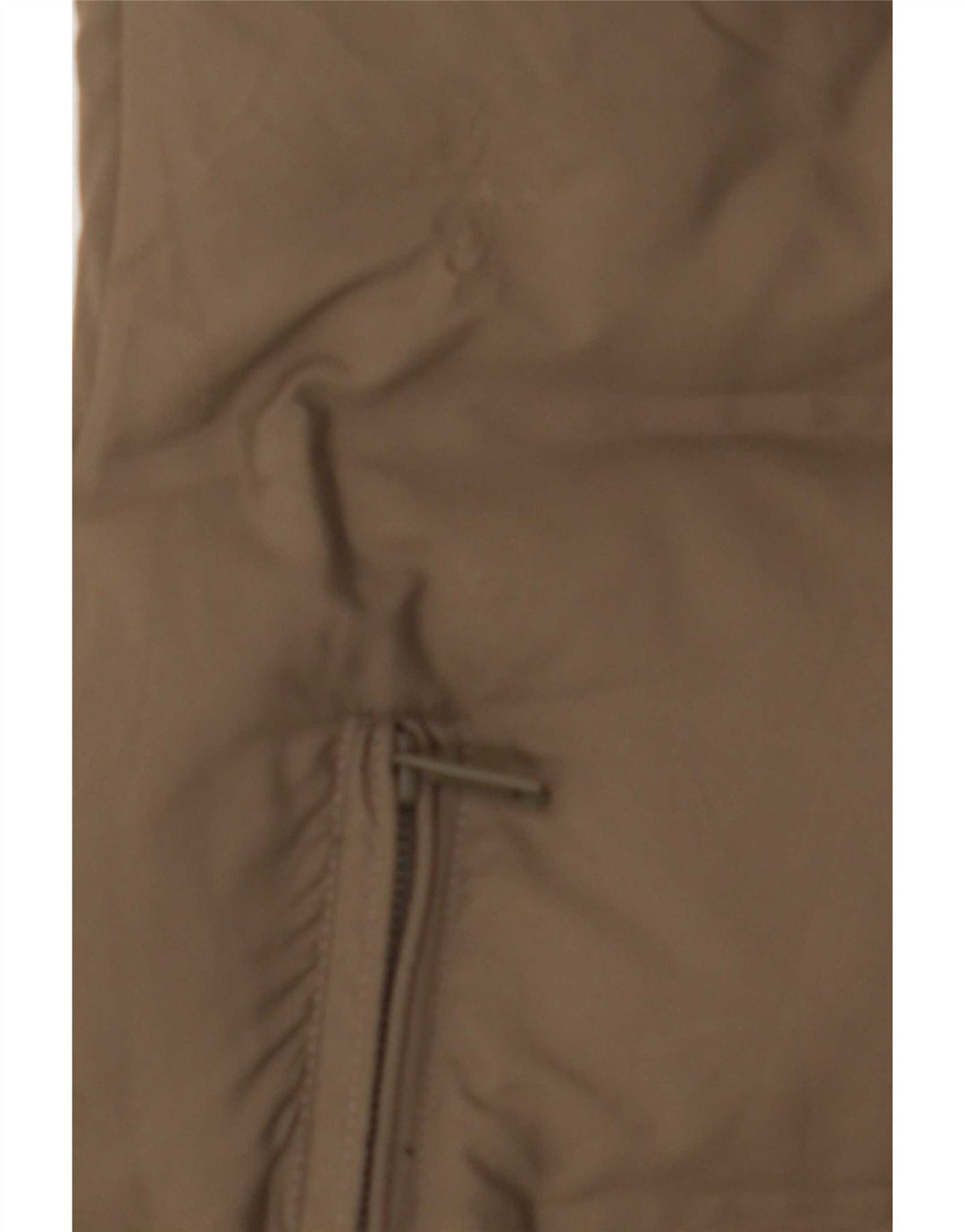 Colete acolchoado feminino Zara UK 14 poliéster cáqui médio
