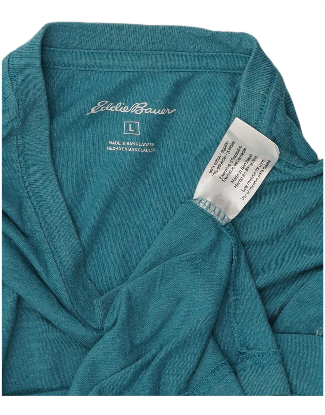 Camiseta masculina EDDIE BAUER grande algodão azul