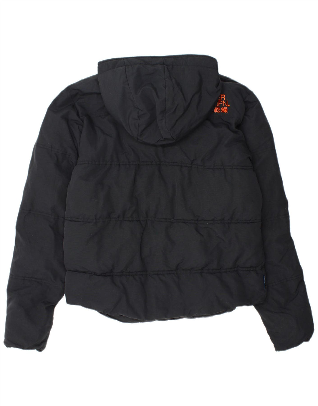 Jaqueta acolchoada masculina Superdry com capuz UK 40 grande nylon azul marinho