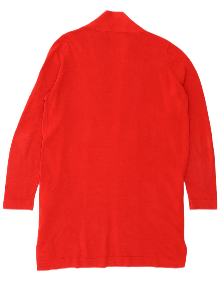 Marks & Spencer Suéter feminino Longline Open Cardigan Reino Unido 16 Grande Vermelho