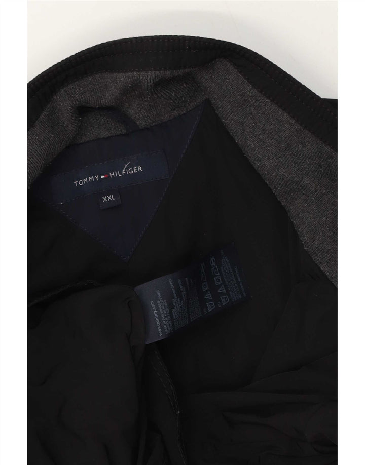Jaqueta utilitária masculina Tommy Hilfiger UK 44 2XL poliéster preto