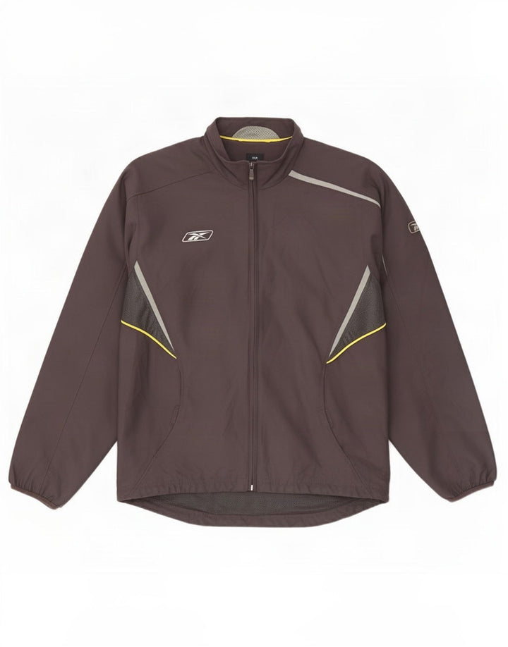Reebok Mens Tracksuit Top Jacket Médio Preto Colourblock Poliéster