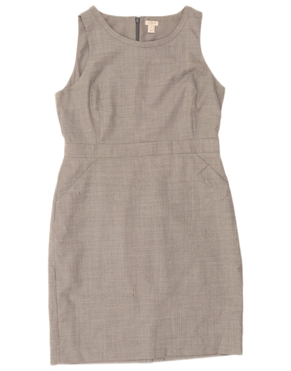 J. Crew Vestido feminino sem mangas com bainha US 14 XL lã cinza