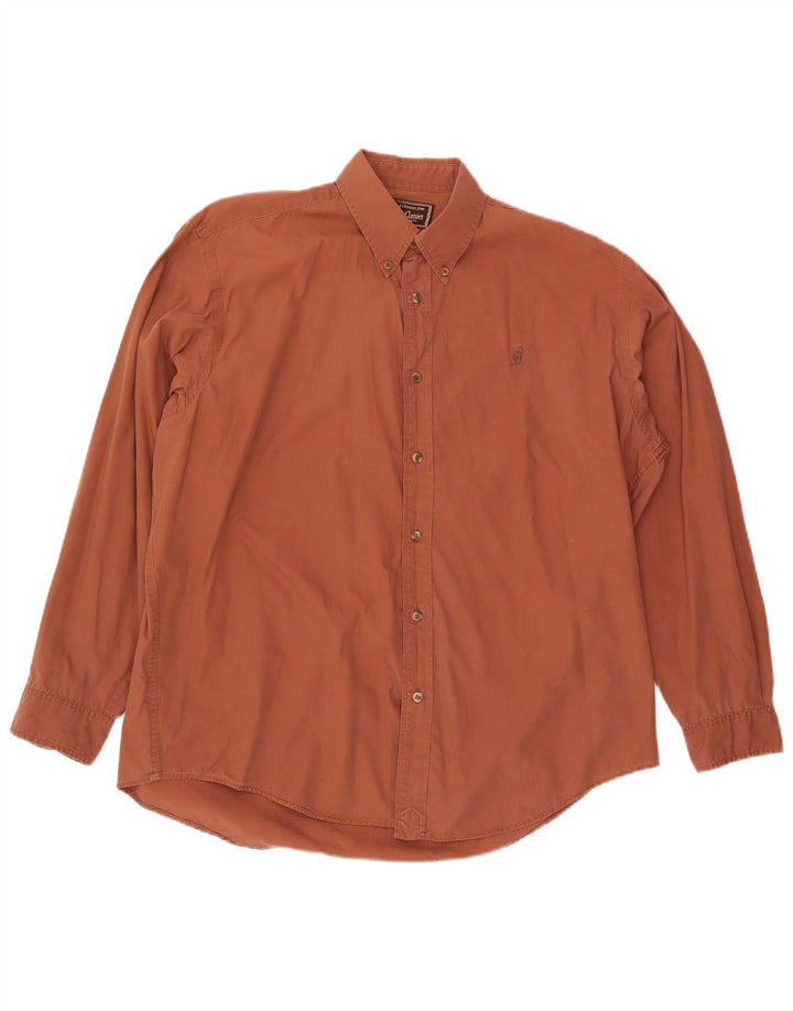 Camisa masculina Marlboro Classics grande algodão marrom