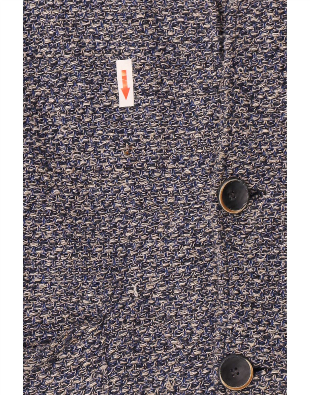 Jaqueta blazer Zara Boys tricotada com 2 botões 13-14 anos algodão manchado azul