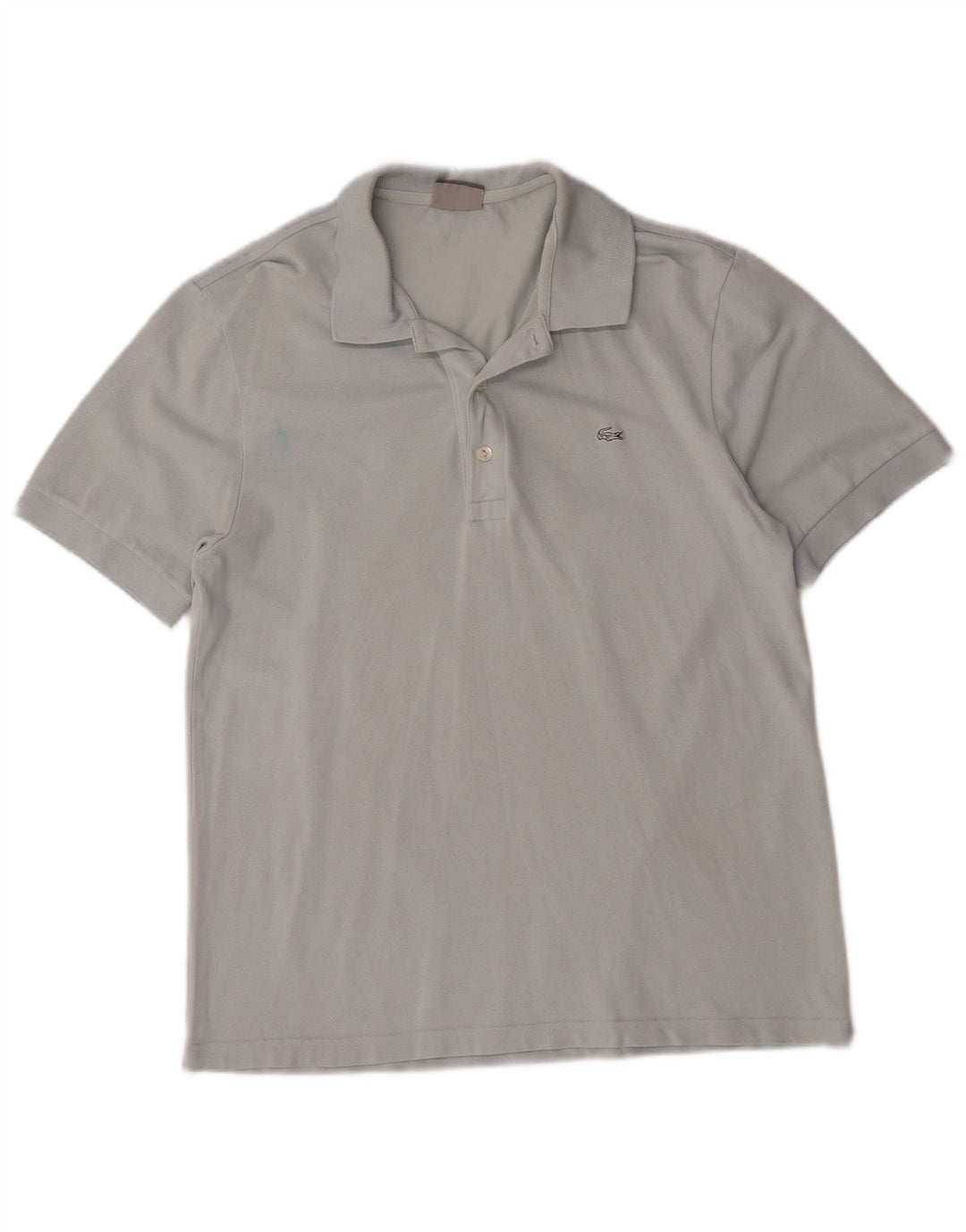 Camisa polo masculina Lacoste tamanho 4 algodão azul médio