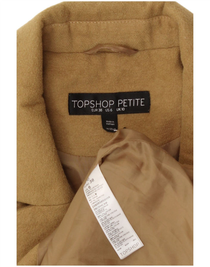 Sobretudo oversized feminino Topshop UK 10 poliéster amarelo pequeno