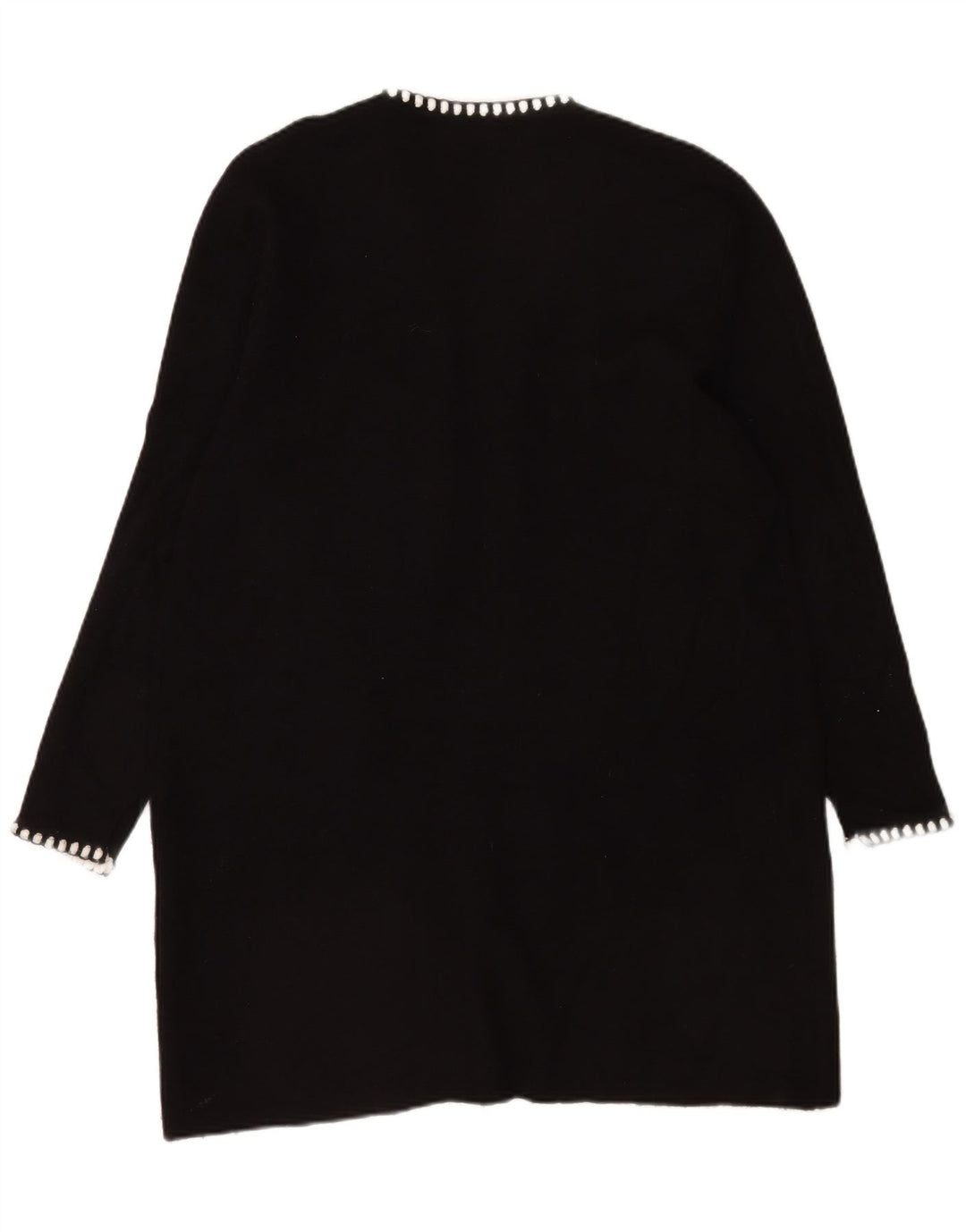 Suéter cardigã aberto com palangre feminino Zara Reino Unido 14 viscose preta média