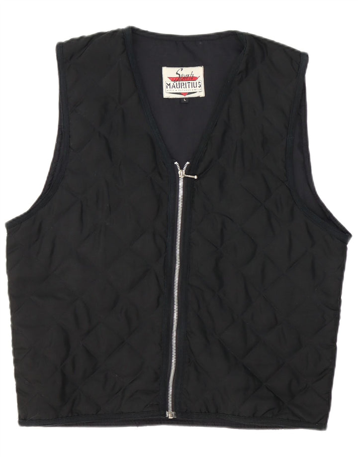 Colete acolchoado feminino Mauritius UK 16 grande poliéster preto