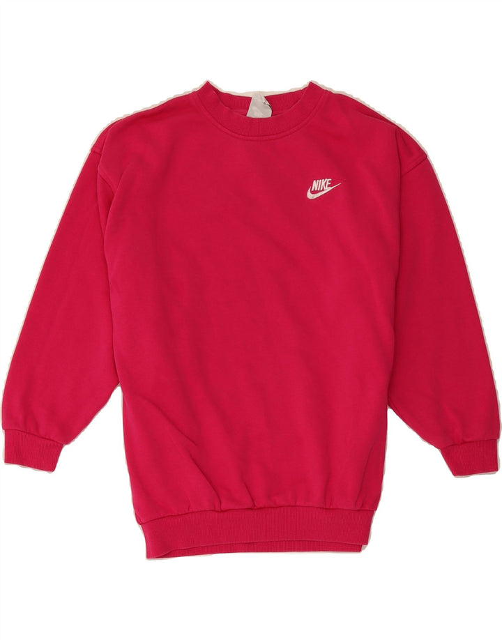 NIKE Girls Sweatshirt Jumper 12-13 Years Large Pink Cotton Vintage Nike and Second-Hand Nike from Messina Hembry 