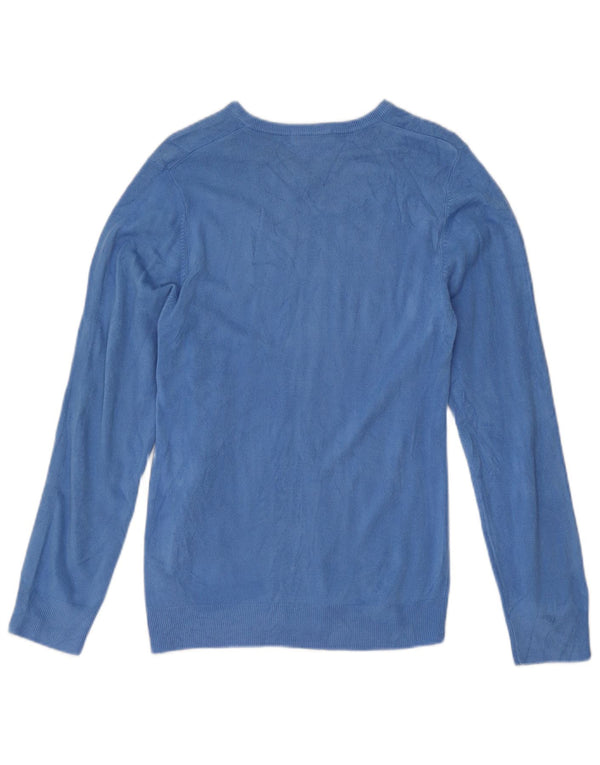 Suéter feminino Marks & Spencer Blue Harbor com decote em V Reino Unido 10 pequeno