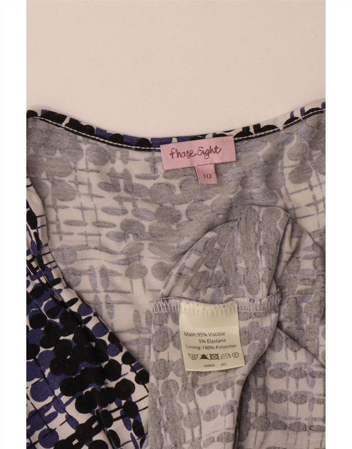 Vestido bainha feminino Phase Eight UK 10 pequeno multicolorido xadrez viscose