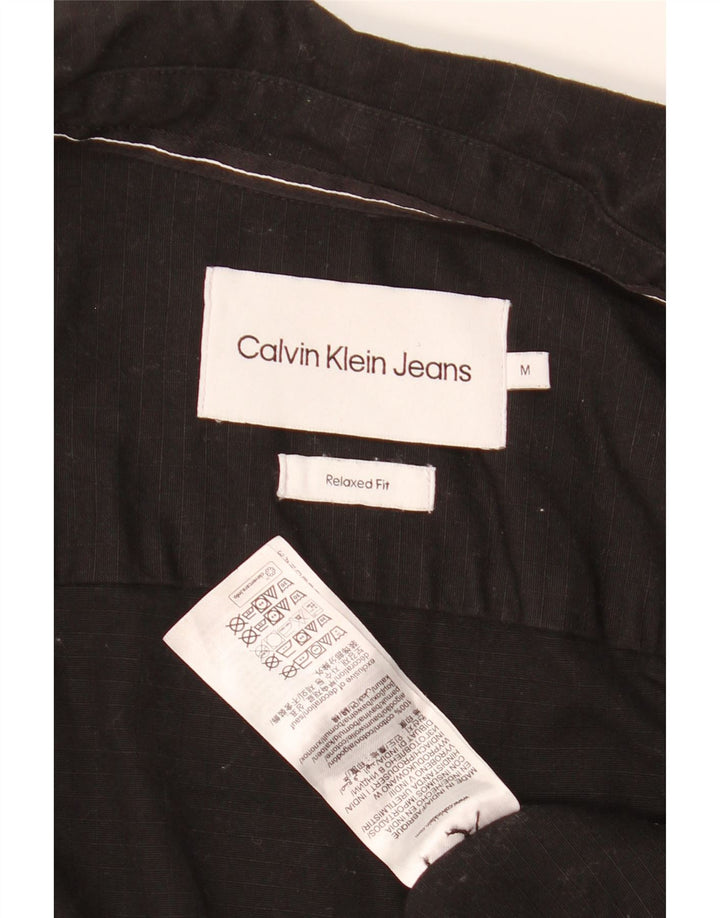 Camisa Calvin Klein Masculina Relaxed Fit Médio Algodão Preto