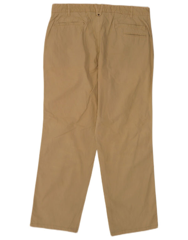 Calça Chino masculina Massimo Dutti reta UE 44 grande W34 L28 algodão bege